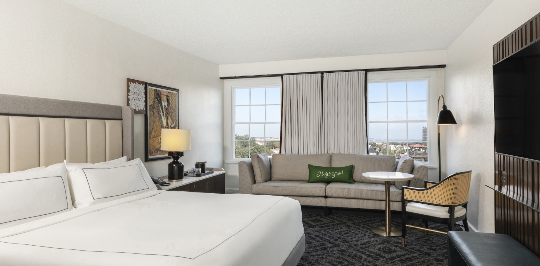 Room with a King Bed and a City View