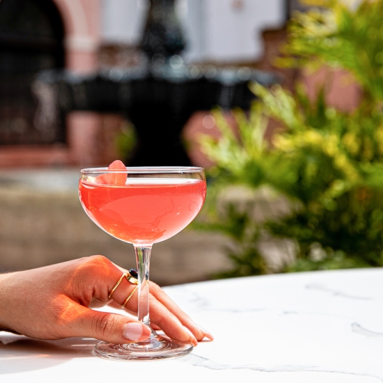 Cocktail on terrace table