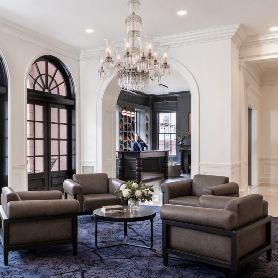 The Lobby with a guest services host