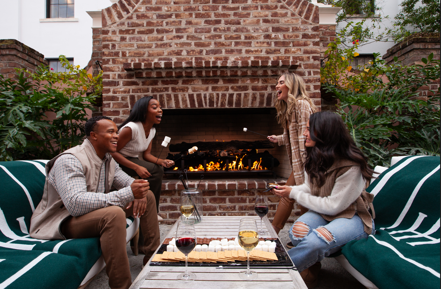 S'mores in the Iron Rose Courtyard